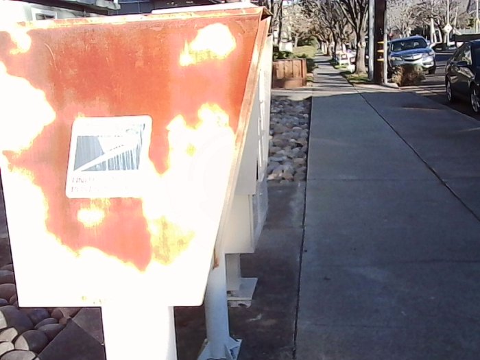 rusty mailbox