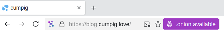 onion available button as seen in the Tor Browser address bar